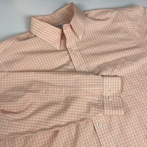 Brooks Brothers‎ Madison Shirt Men's Size 16.5 Orange Non Iron Cotton Career